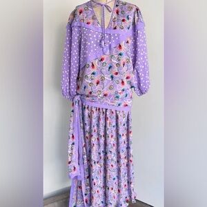 Vintage Diane Freis drop waist 80’s dress.